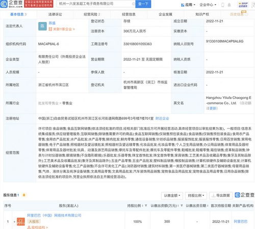 阿里巴巴成立一六發發電商新公司，強化網絡技術服務布局